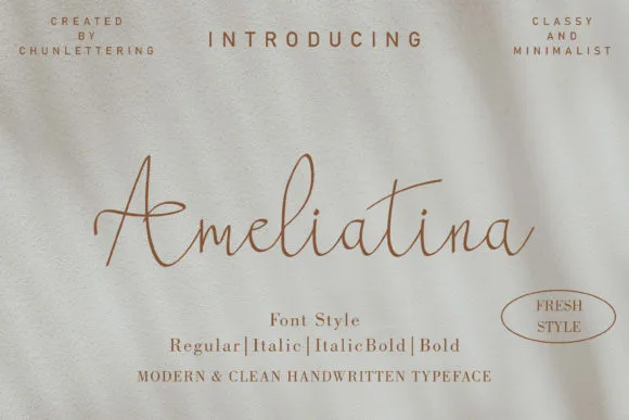 Ameliatina Font Ameliatina Font Poster 1