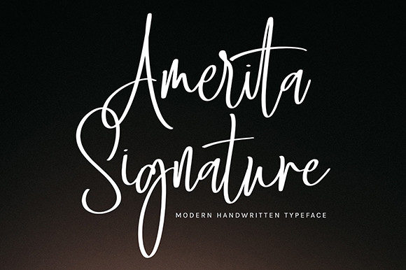 Amerita Signature Font Poster 1
