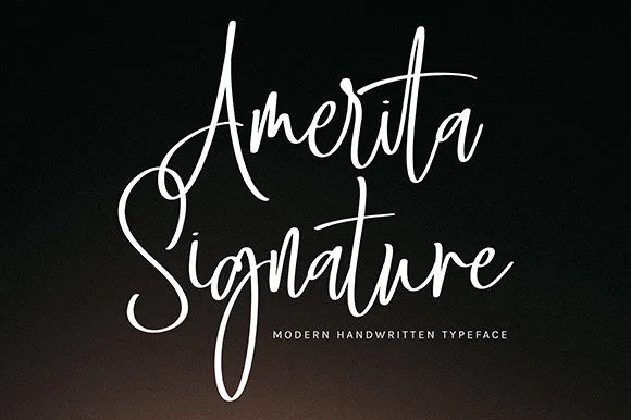 Amerita Signature Font Amerita Signature Font Poster 1