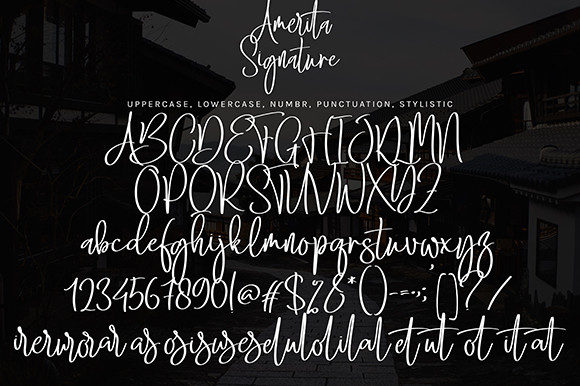 Amerita Signature Font Poster 8