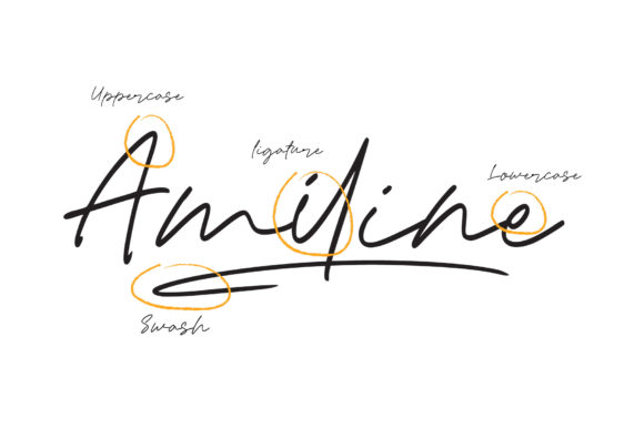 Amiline Font Poster 4