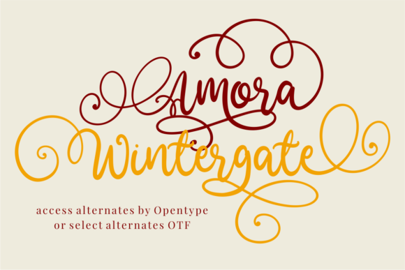 Amora Wintergate Font Poster 2