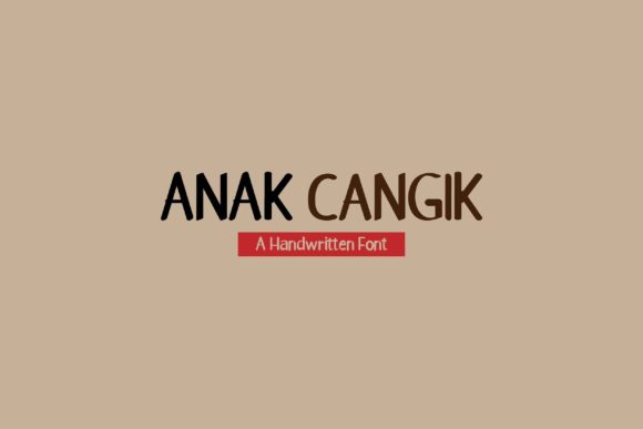 Anak Cangik Font Poster 1