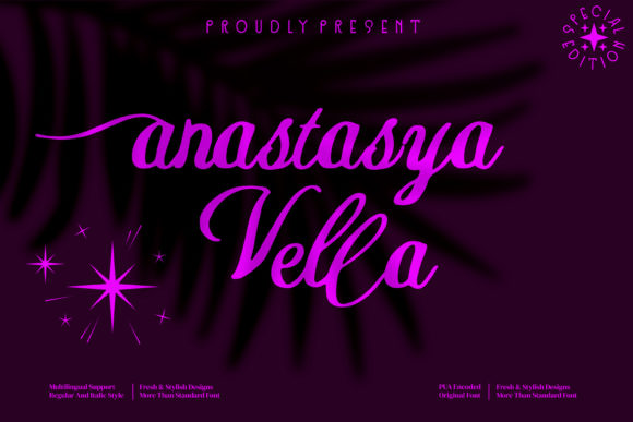 Anastasya Vella Font Poster 1