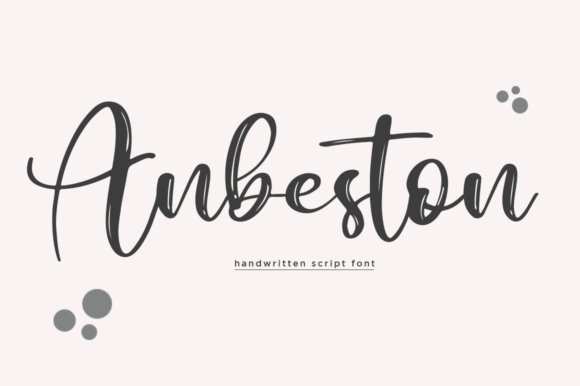 Anbeston Script Font Poster 1