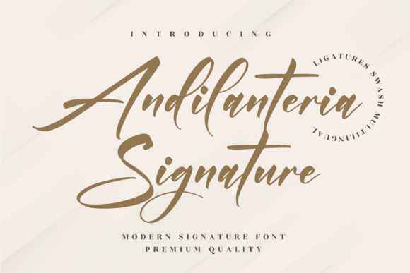 Andilanteria Signature Font Poster 1