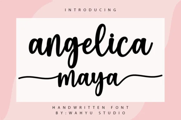 Angelica Maya Font Angelica Maya Font Poster 1