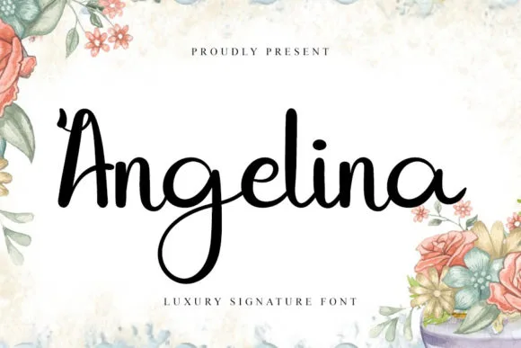 Angelina Font Angelina Font Poster 1
