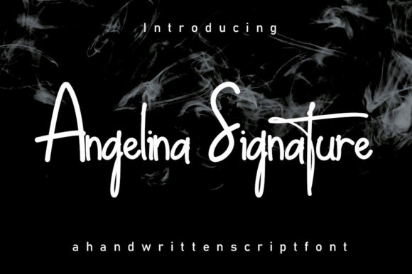 Angelina Signature Font Poster 1