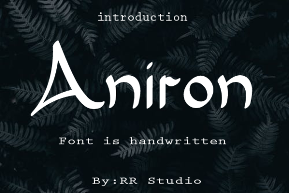 Aniron Font Poster 1