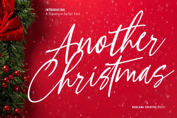 Another Christmas Script Font Another Christmas Script Font Poster 1