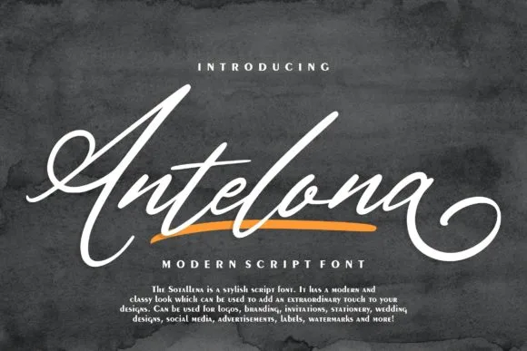Antelona Script Font Antelona Script Font Poster 1