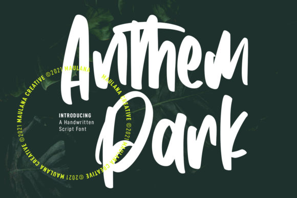 Anthem Park Font Poster 1