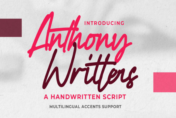 Anthony Writters Font Poster 1