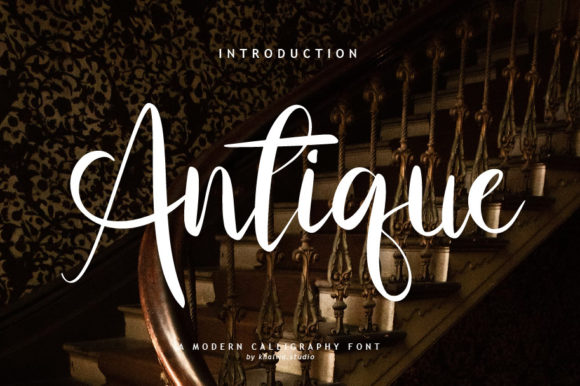 Antique Script Font Poster 1