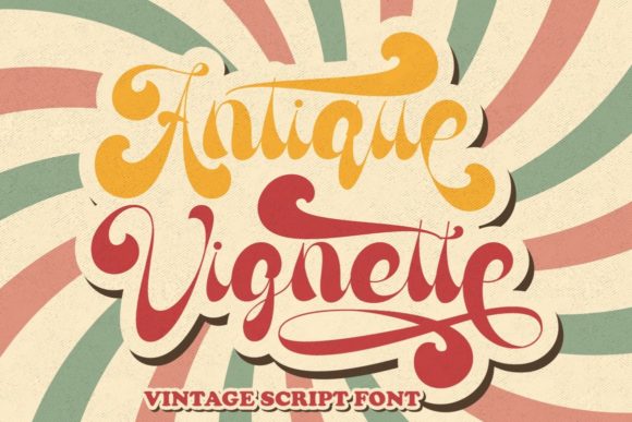 Antique Vignette Font Poster 1