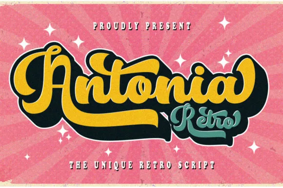 Antonia Retro Font Antonia Retro Font Poster 1