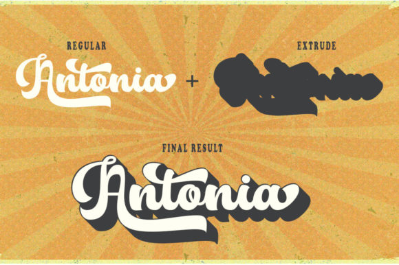 Antonia Retro Font Poster 6