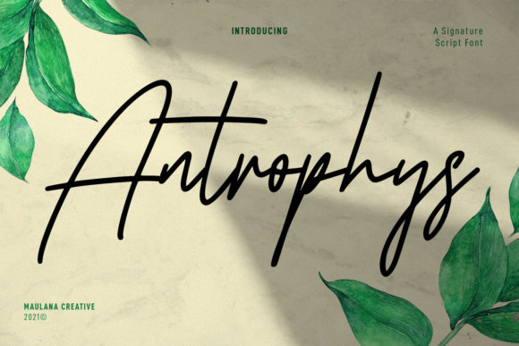 Antrophys Script Font Poster 1