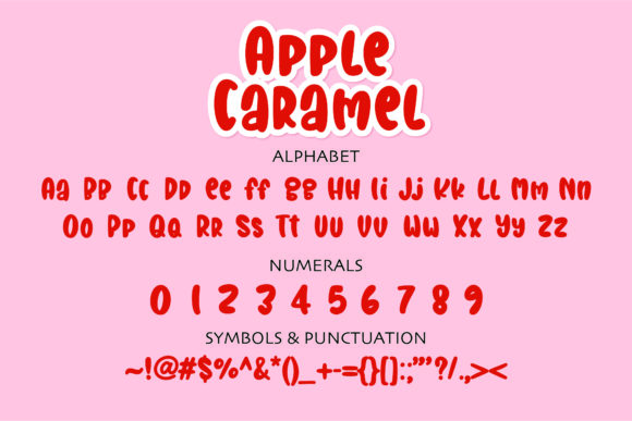 Apple Caramel Font Poster 2