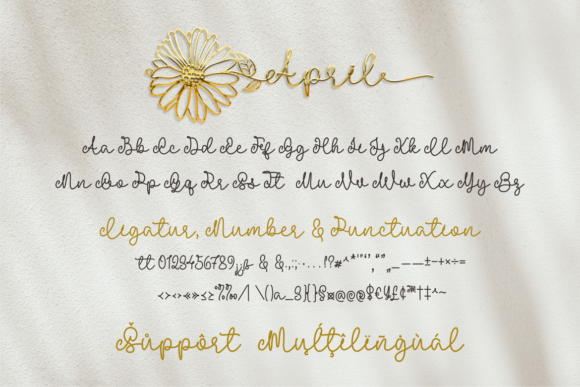 April Birth Flower Font Poster 6