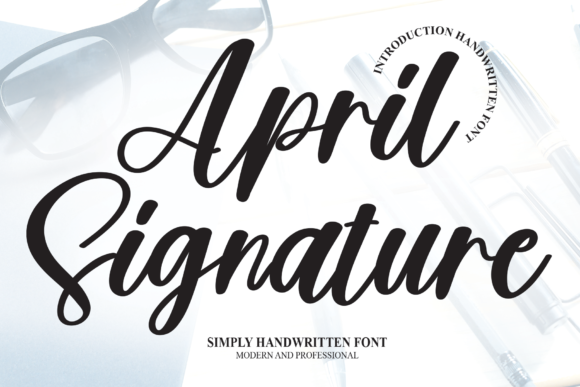 April Signature Font Poster 1