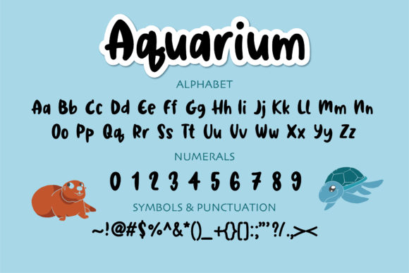Aquarium Font Poster 2