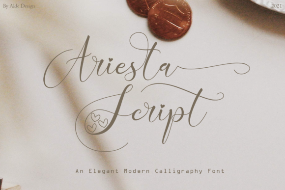 Ariesta Script Font Poster 1