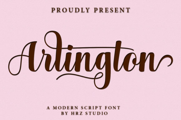 Arlington Script Font Poster 1