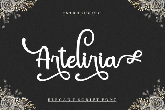 Arteliria Script Font Poster 1