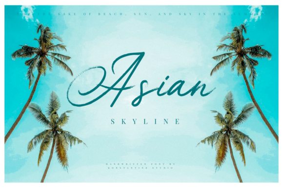 Asian Skyline Font Poster 1