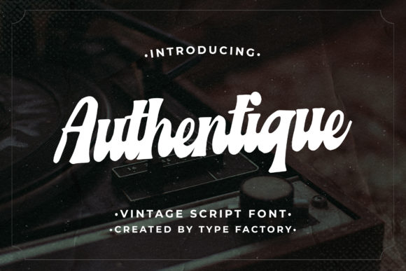 Authentique Font Poster 1