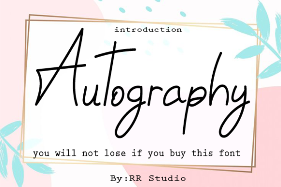 Autography Font Poster 1