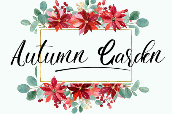 Autumn Garden Font Poster 1