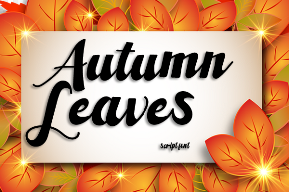 Autumn Leaves Font Poster 1