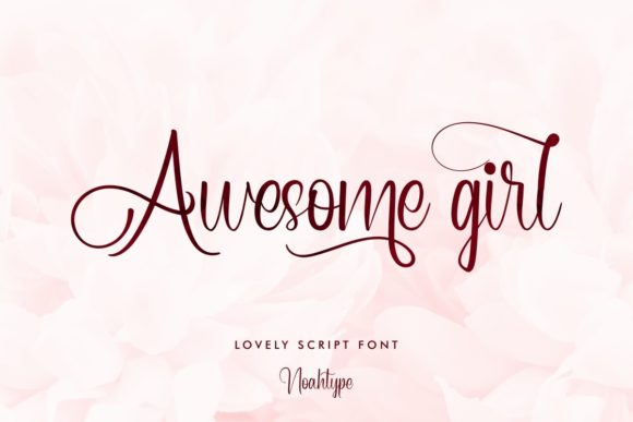 Awesome Girl Font Poster 1