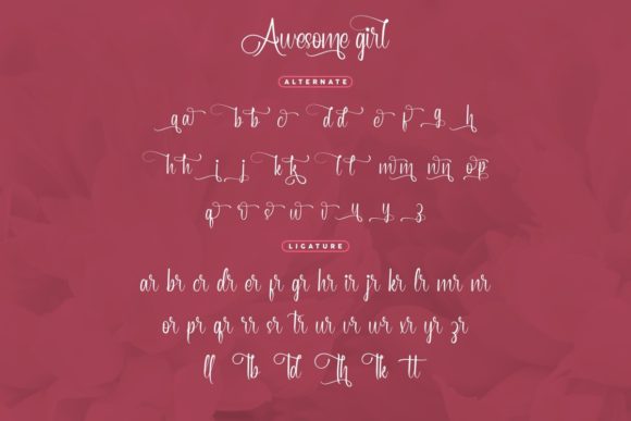Awesome Girl Font Poster 6