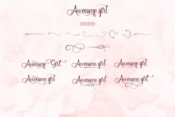 Awesome Girl Font Poster 8