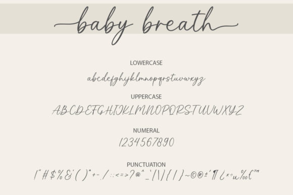 Baby Breath Font Poster 8