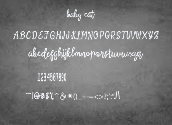 Baby Cat Font Poster 5