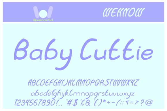 Baby Cuttie Font Poster 1