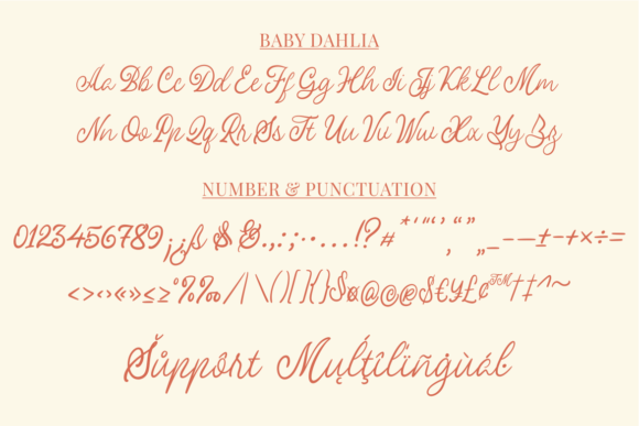 Baby Dahlia Font Poster 3