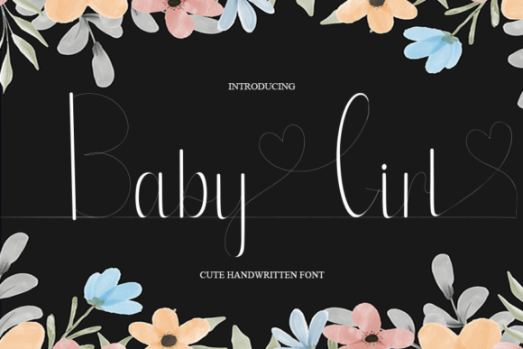 Baby Girl Font Poster 1