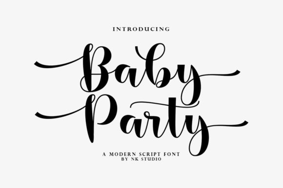 Baby Party Font Poster 1