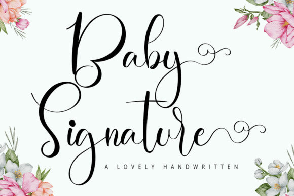 Baby Signature Font Poster 1