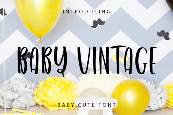 Baby Vintage Font Poster 1