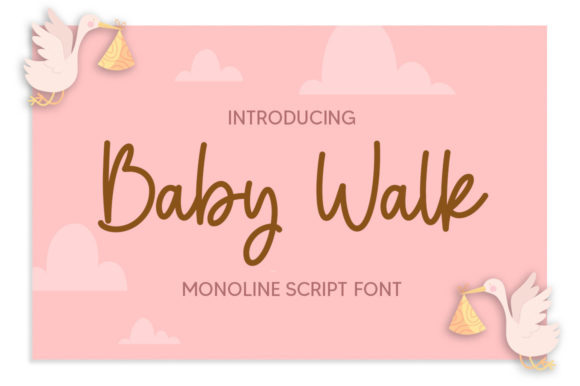 Baby Walk Font Poster 1
