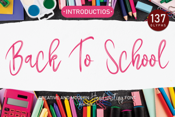 Back to School Font Poster 1