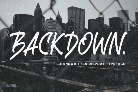 Backdown Font Poster 1