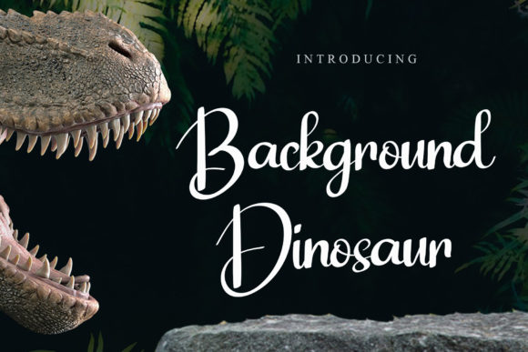 Background Dinosaur Font Poster 1